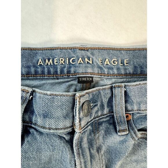 American Eagle Jeans 90s Skinny Distressed Light Wash - Size 0 - Picture 3 of 10